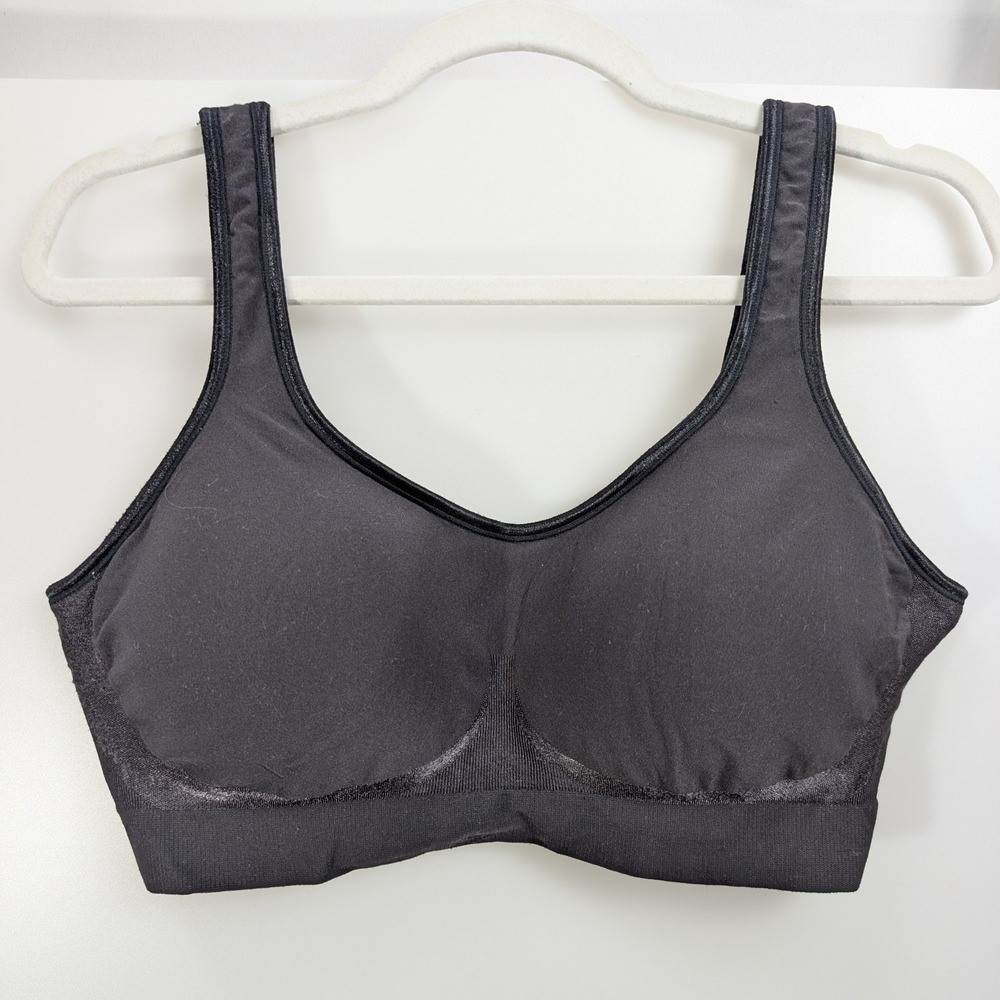Bali Comfort Revolution‎ Wireless Bra Size 2XL Black Seamless ComfortFlex 3488